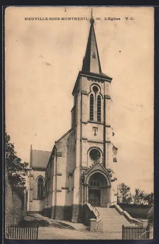 AK Neuville-sous-Montreuil, L`Église