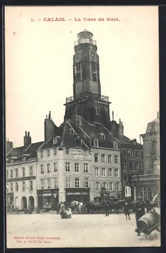 AK Calais, La Tour du Guet et bâtiments environnants
