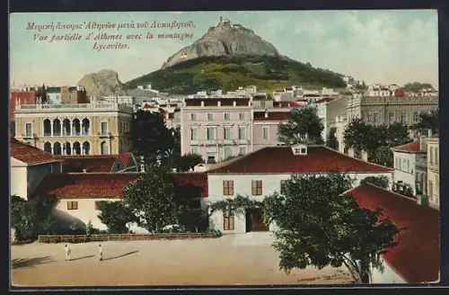 AK Athenes, Vue partielle avec la montagne Lycavitos