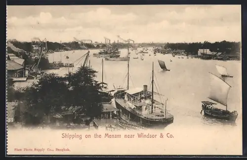 AK Bangkok, Shipping on the Menam near Windsor & Co.
