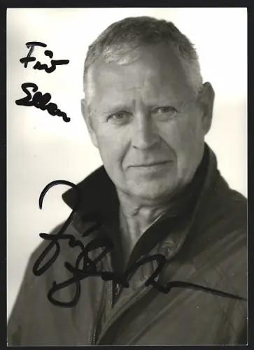 AK Jürgen Zartmann mit offenem Kragen, Autograph