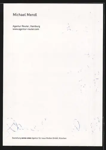 AK Michael Mendl, Portrait, Autograph