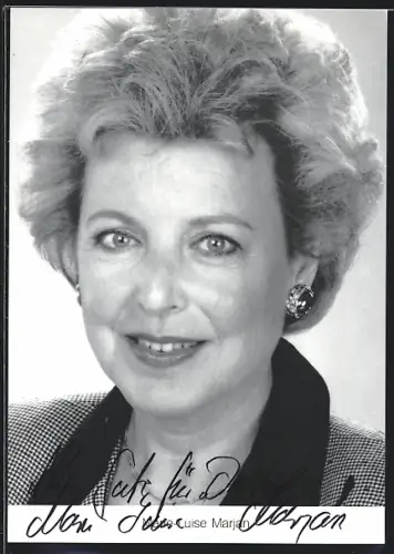 AK Marie-Luise Marjan lächelt, Autograph