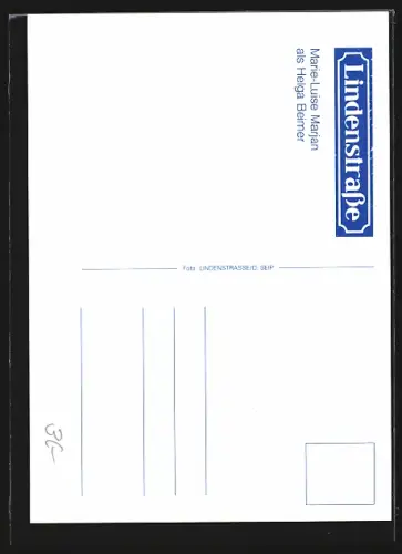 AK Marie-Luise Marjan lächelt, Autograph