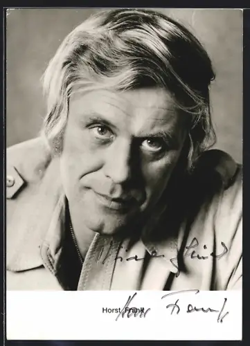 AK Horst Frank, Portrait, Autograph