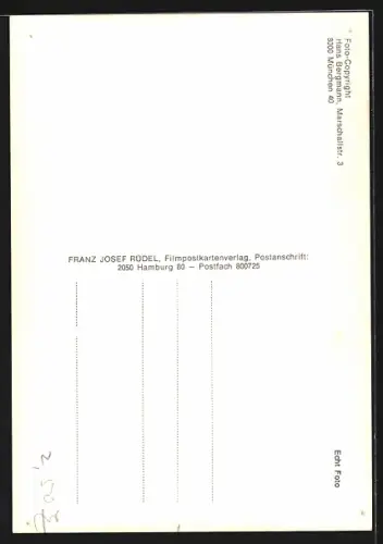 AK Walter Fiedler in Tracht, Autograph, 1982