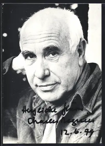 AK Charles Regnier, Portrait, Autograph, 1979