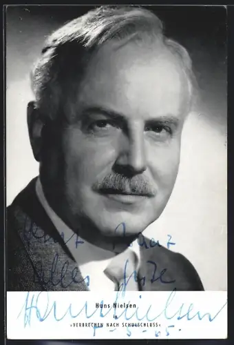 AK Hans Nielsen in Verbrechen nach Sendeschluss, Autograph