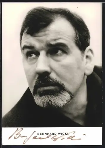 AK Bernhard Wicki, Portrait, Autograph, 1977