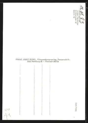 AK Edith Schollwer lächelt, Autograph
