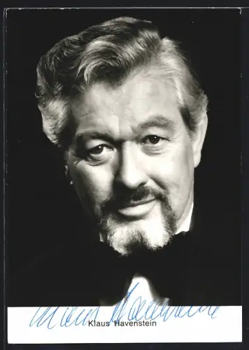AK Klaus Havenstein lächelt, Autograph