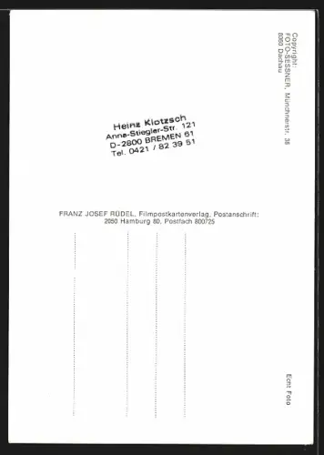 AK Klaus Havenstein lächelt, Autograph