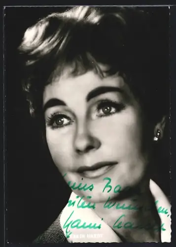 AK Karin Hardt, Portrait, Autograph