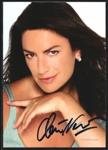 AK Christine Neubauer, Portrait, Autograph
