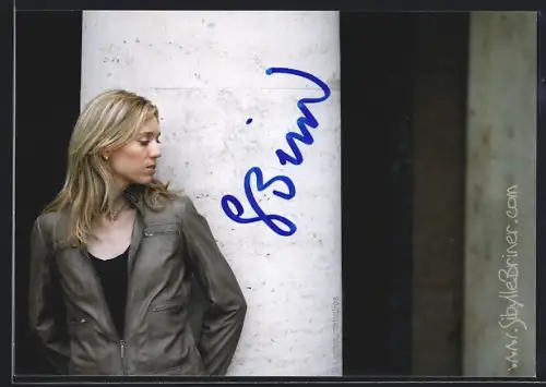 AK Sibylle Briener, Portrait, Autograph