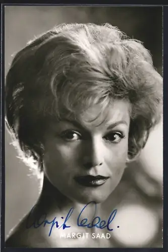 AK Margit Saad, Portrait, Autograph