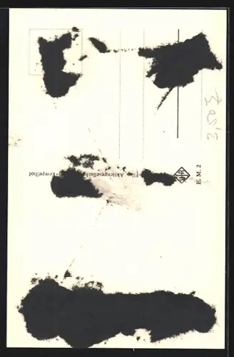 AK Edith Mill vor einem Baum, Autograph