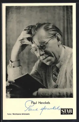 AK Paul Henckels liest, Autograph