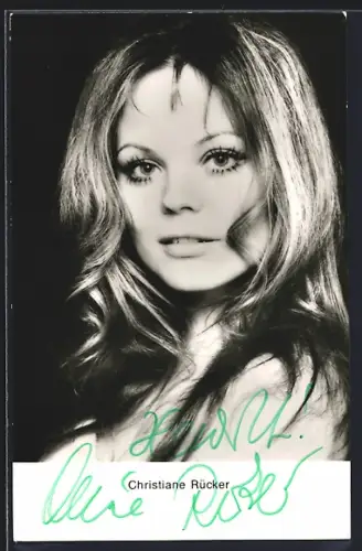 AK Christiane Rücker, Portrait, Autograph