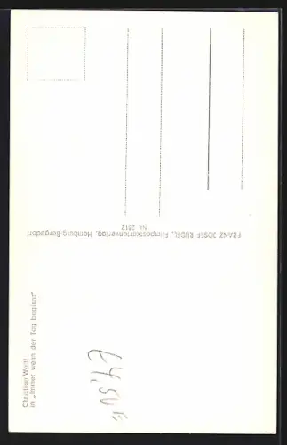 AK Christian Wolff lächelt, Autograph