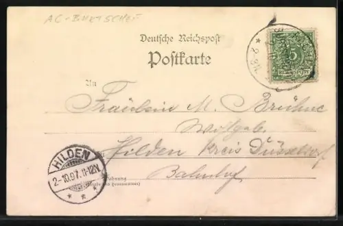 AK Aachen, Pontthor mit Strassenbahn