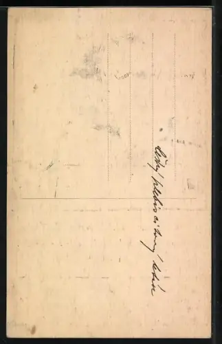 Künstler-AK Mann wird aufgepusted um eine Frau zu beeindrucken