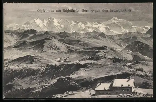 AK Gipfelhaus am Kitzbüheler Horn, Blick gegen den Grossglockner