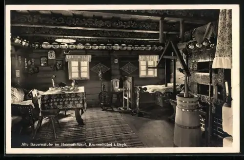 AK Krummhübel, Alte Bauernstube im Heimathäusel