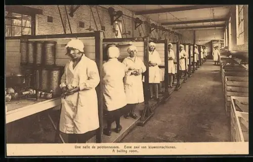 AK Saint-Gilles-lez-Termonde, Une salle de pelotonneuses, Spinnerei