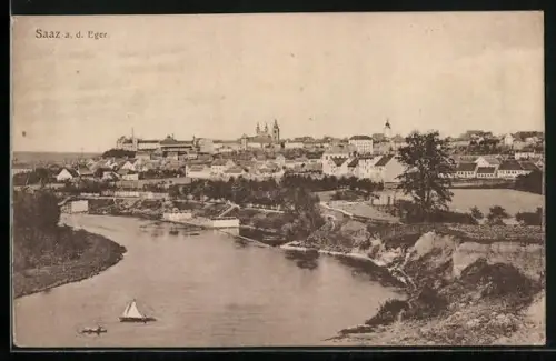 AK Saaz, Panorama mit Eger