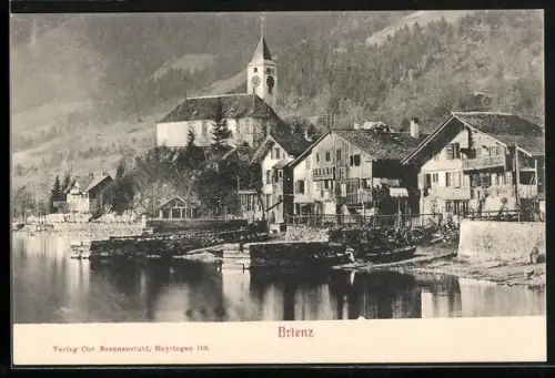 AK Brienz /BE, Teilansicht mit Kirche