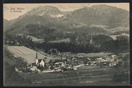 AK Bad Mehrn b. Brixlegg, Gesamtansicht mit Bergpanorama aus der Vogelschau