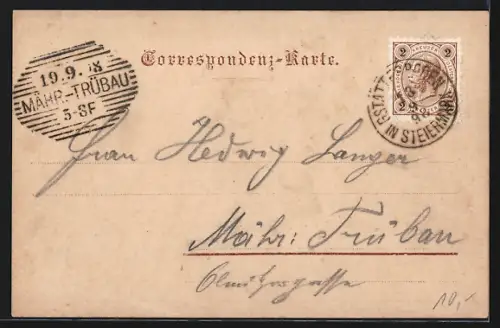 AK Gstatterboden, Blick auf den Bahnhof