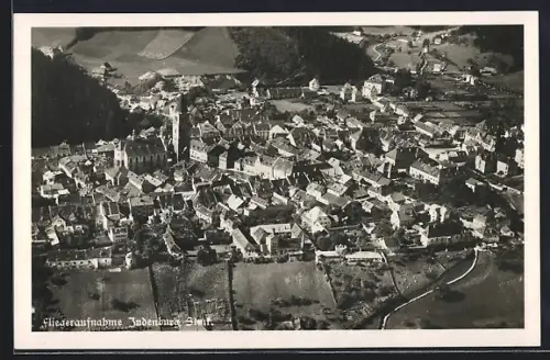 AK Judenburg /Stmk., Totalansicht vom Flugzeug aus