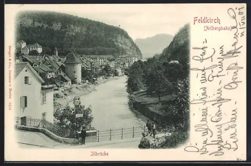 AK Feldkirch, Ansicht der Illbrücke