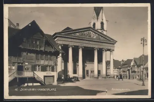 AK Dornbirn, Marktplatz mit Weinstube