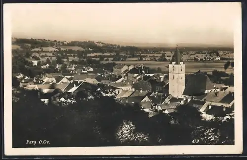 AK Perg /O. Oe., Ortsansicht mit der Kirche