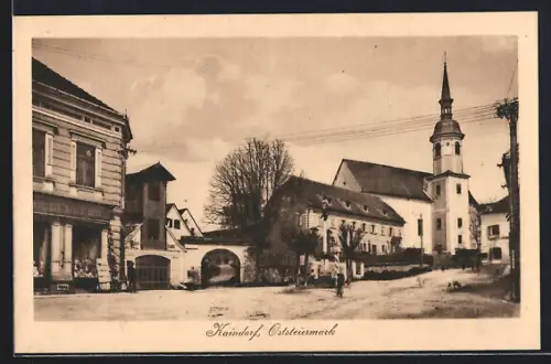 AK Kaindorf, Strassenpartie bei der Kirche