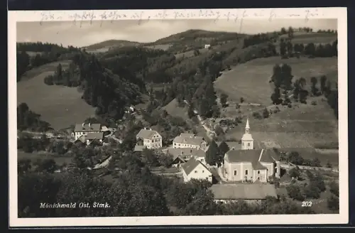 AK Mönichwald /Ost Stmk., Gesamtansicht aus der Vogelschau