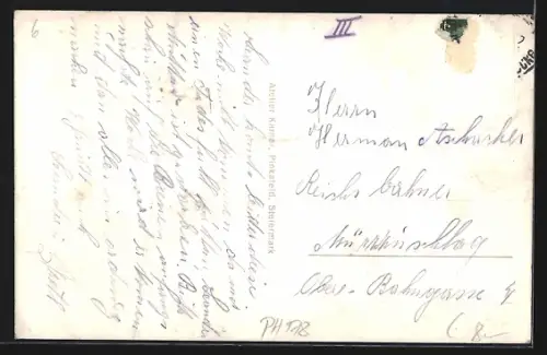 AK St. Jakob im Walde, Ortsansicht mit Kirche und Umgebung, Knabe mit Hund