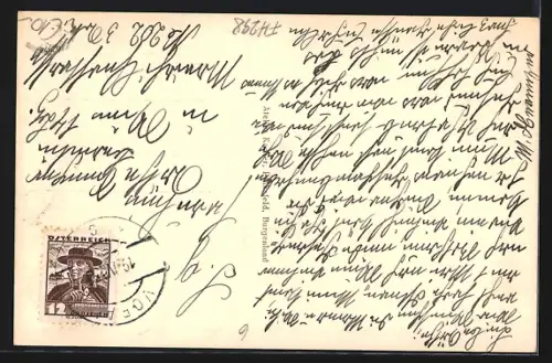 AK Vorau /Oststmk., Teilansicht mit Stift aus der Vogelschau