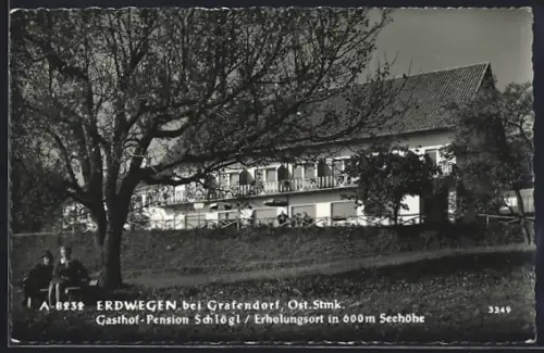 AK Grafendorf bei Hartberg, Erdwegen, Gasthof-Pension Schlögl
