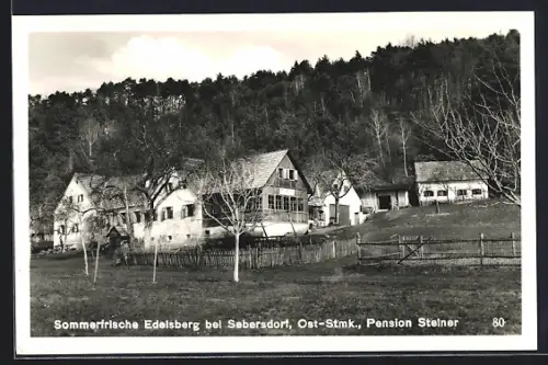AK Bad Waltersdorf, Edelsberg bei Sebersdorf, Pension Steiner