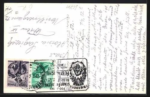 AK Friedberg-Pinggau /Oststmk., Ortsansicht von einer Anhöhe aus