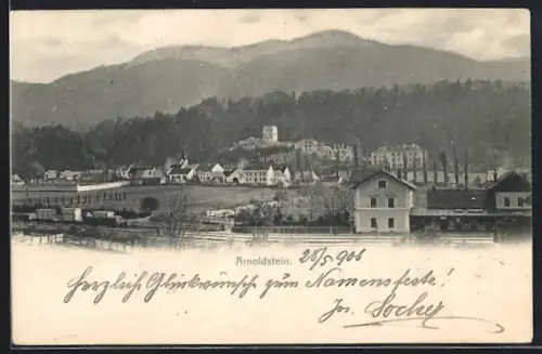 AK Arnoldstein, Teilansicht mit Bergen