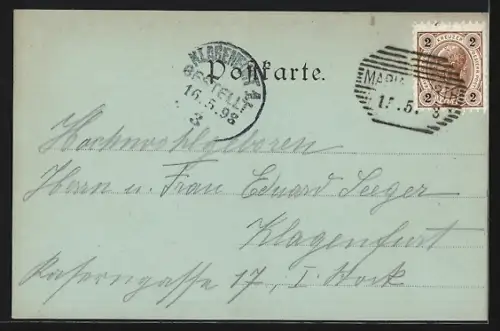 Mondschein-AK Maria Wörth am Wörther See, Uferpartie mit Kirche