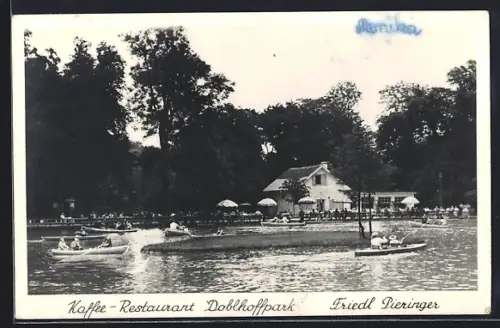 AK Baden, Cafe-Restaurant Doblhoffpark Friedl Pieringer