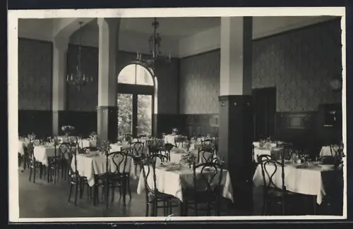 AK Bad Gleichenberg in Steierm., Genesungsheim Styria, Speise-Saal, Innenansicht
