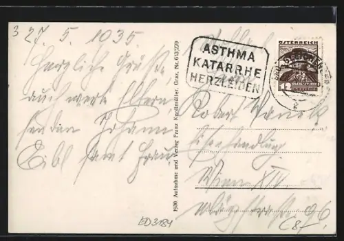 AK Trautmannsdorf bei Gleichenberg, Ortspartie mit Kirche