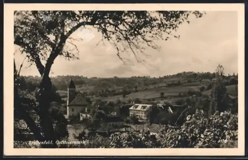 AK Breitenfeld /Oststeiermark, Ortspartie mit Kirche